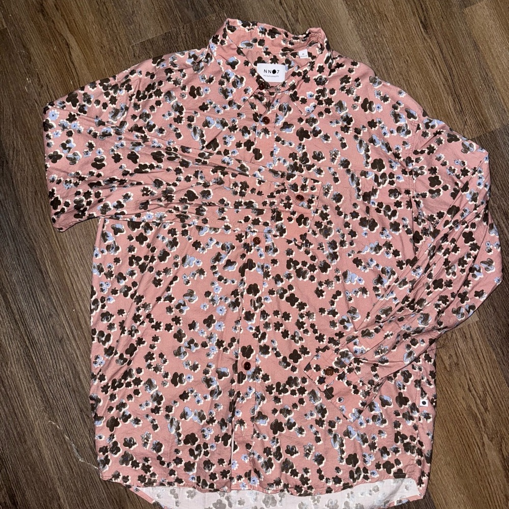 No Nationality NN07 Designer Button Down Floral Shirt